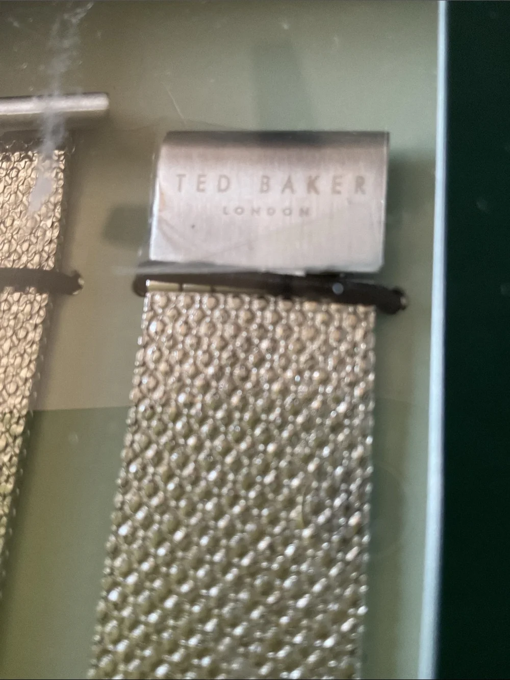 TED BAKER LONDON APPLE 38/40mm  WATCH STRAP SILVER METALLIC NWT